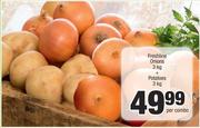 Freshline Onions 3kg + Potatoes 3Kg-Per Combo