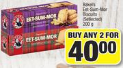Bakers Eet-Sum-Mor Biscuits (Selected)-For Any 2 x 200g