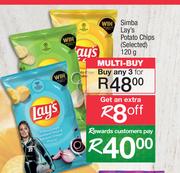 Simba Lay's Potato Chips (Selected)-For Any 3 x 120g