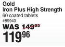 Gold Iron Plus High Strength-60 Coated Tablets
