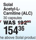 Solal Acetyl-L-Carnitine (ALC)-30 Capsules