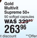 Gold Multivit Supreme 50+ -90 Softgel Capsules
