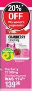 Vital Cranberry 12500mg-30 Softgel Capsules