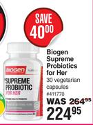 Biogen Supreme Probiotics For Her-30 Vegetarian Capsules