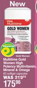 Vital Multitime Gold Women High Potency Multivitamin, Mineral & Omega-60 Softgel Capsules