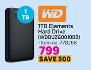WD 1TB Elements Hard Drive WDBUZG0010BB