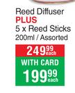 Serengeti Home Fragrances Reed Diffuser Plus 5 x Reed Sticks Assorted-200ml Each