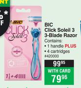 Bic Click Soleil 3 3-Blade Razor