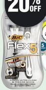 Bic Flex5 5-Blade Disposable Razor 2 Pack