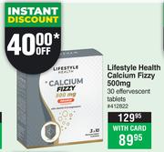 Lifestyle Health Calcium Fizzy 500mg 30 Effervescent Tablets