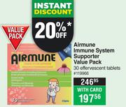 Airmune Immune System Supporter Value Pack 30 Effervescent Tablets
