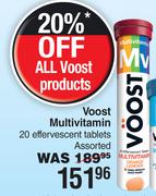 Voost Multivitamin 20 Effervescent Tablets Assorted