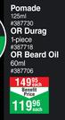 Legendary Pomade 125ml Or Durag 1 Piece Or Beard Oil 60ml-Each