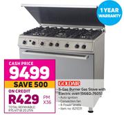 Goldair 5-Gas Burner Gas Stove With Electric Oven GGEO-760S