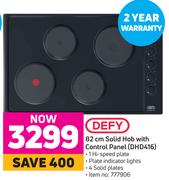 Defy 82 cm Solid Hob With Control Panel DHD416