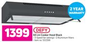 Defy 60 cm Cooker Hood (Black)