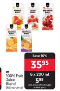 M 100% Fruit Juice Blend (All Variants)-For 6 x 200ml