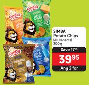 Simba Potato Chips (All Variants)-For Any 2 x 200g
