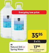 M Natural Still Or Spring Water-2 x 5ltr