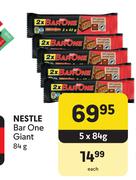 Nestle Bar One Giant-5 x 84g