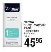Vermox 1 Day Treatment Pack 1 Single Dose Treatment-10ml