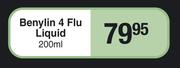 Benylin 4 Flu Liquid-200ml