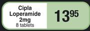 Cipla Loperamide 2mg 8 Tablets