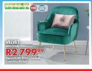 Velvet Arm Chair