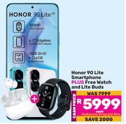 Honor 90 Lite Smartphone Plus Free Watch & Lite Buds-Each