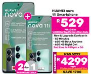 2 x Huawei Nova 11i Smartphone-On 1.3GB Red Top Up Core More Data