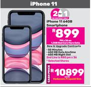 2 x Apple iPhone 11 64GB Smartphone-On 1.3GB Red Core More Data