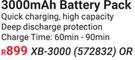 Ryobi 18V Li-Ion Cordless 3000 mAh Battery Pack XB-3000 (572832)