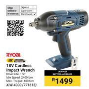 Ryobi 18V Cordless Impact Wrench XIW-4000 (771615)