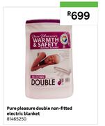 Pure Pleasure Double Non Fitted Electric Blanket 81465250