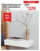 Spaceo Floating Drawer White w40cm x d25cm 81467564