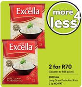 Excella Long Grain Parboiled Rice-For 2 x 2Kg