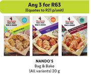 Nando's Bag & Bake (All Variants)-For Any 3 x 20g