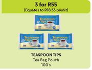 Teaspoon Tips Tea Bag Pouch-For 3 x 100's