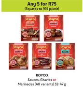 Royco Sauces, Gravies Or Marinades (All Variants)-For Any 5 x 32-47g