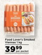 Food Lover's Smoked Viennas-1kg Per Pack