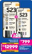 2 x Samsung Galaxy S23 5G Smartphone-On 1.3GB Red Core More Data