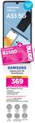 Samsung Galaxy A33 5G Smartphone- On 1GB Red Top Up Core More Data 