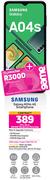 Samsung Galaxy A04s 4G Smartphone- On 1GB Red Top Up Core More Data 