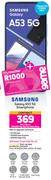 Samsung Galaxy A53 5G Smartphone- On 1GB Red Top Up Core More Data 
