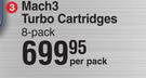 Gillette Mach3 Turbo Cartridges 8Pack-Per Pack