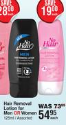 No Hair Hair Removal Lotion For Men Or Women Assorted-125ml Each