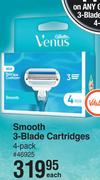 Gillette Venus Smooth 3-Blade Cartridges 4Pack-Each