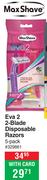 Max Shave Eva 2 2 Balde Disposable Razors 5 Pack