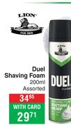 Lion Dual Shaving Foam Assorted-200ml