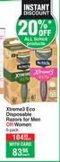 Schick Xtreme 3 Eco Disposable Razors For Men Or Women 6Pack-Each